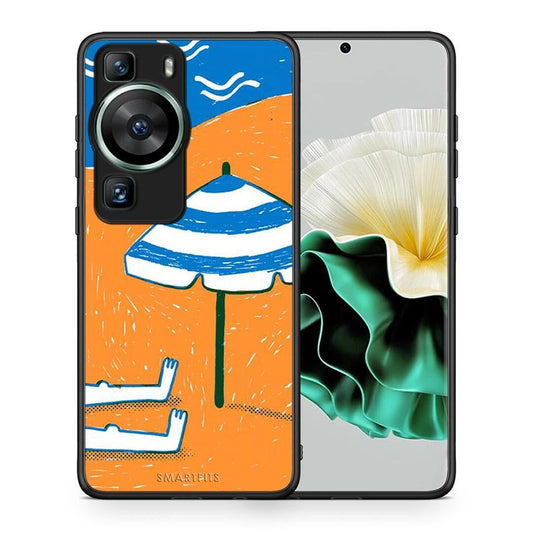 Θήκη Huawei P60 Summering από τη Smartfits με σχέδιο στο πίσω μέρος και μαύρο περίβλημα | Huawei P60 Summering Case with Colorful Back and Black Bezels