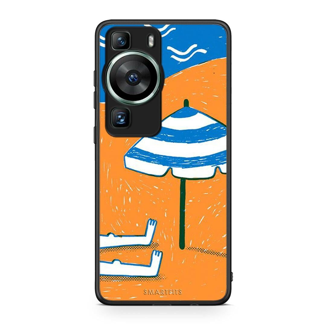 Θήκη Huawei P60 Summering από τη Smartfits με σχέδιο στο πίσω μέρος και μαύρο περίβλημα | Huawei P60 Summering Case with Colorful Back and Black Bezels