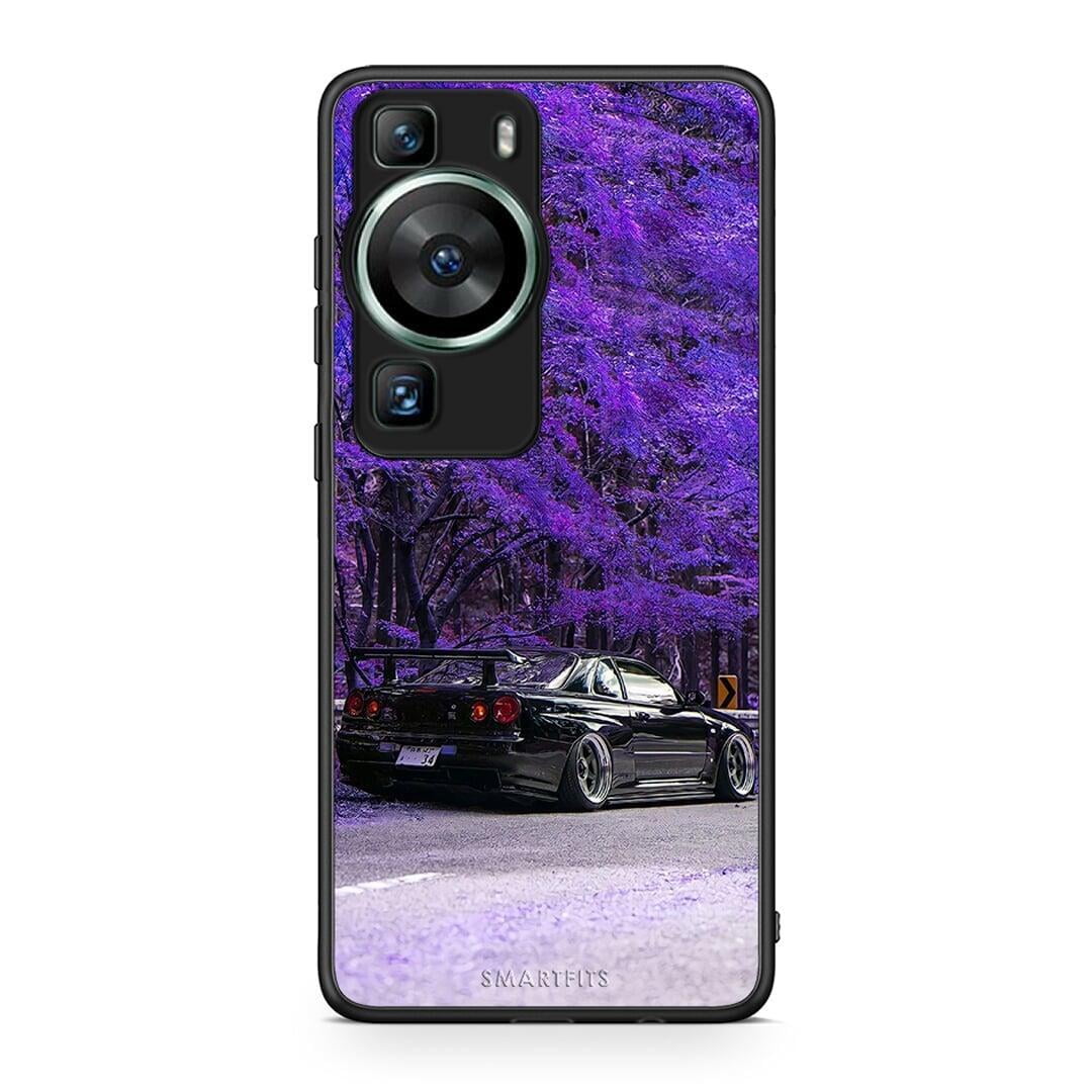 Θήκη Huawei P60 Super Car από τη Smartfits με σχέδιο στο πίσω μέρος και μαύρο περίβλημα | Huawei P60 Super Car Case with Colorful Back and Black Bezels