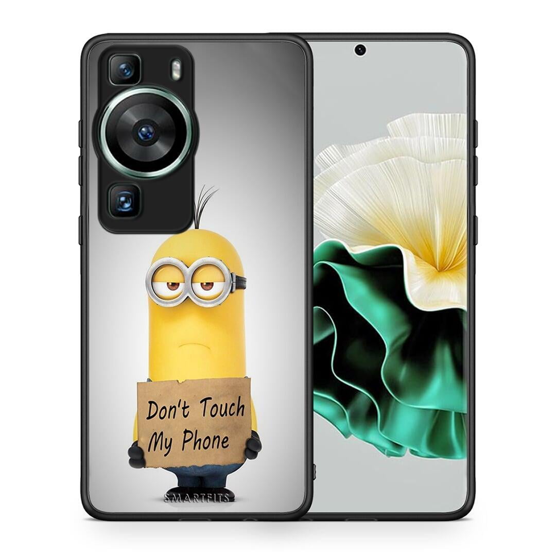 Θήκη Huawei P60 Text Minion από τη Smartfits με σχέδιο στο πίσω μέρος και μαύρο περίβλημα | Huawei P60 Text Minion Case with Colorful Back and Black Bezels