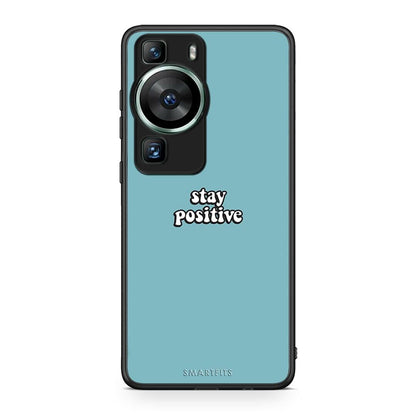 Θήκη Huawei P60 Text Positive από τη Smartfits με σχέδιο στο πίσω μέρος και μαύρο περίβλημα | Huawei P60 Text Positive Case with Colorful Back and Black Bezels