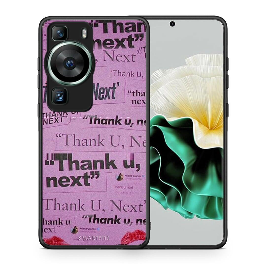 Θήκη Huawei P60 Thank You Next από τη Smartfits με σχέδιο στο πίσω μέρος και μαύρο περίβλημα | Huawei P60 Thank You Next Case with Colorful Back and Black Bezels