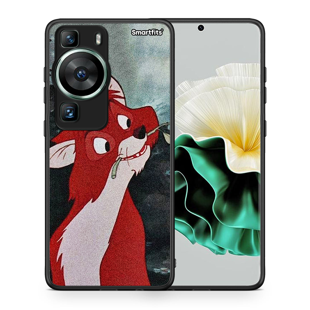Θήκη Huawei P60 Tod And Vixey Love 1 από τη Smartfits με σχέδιο στο πίσω μέρος και μαύρο περίβλημα | Huawei P60 Tod And Vixey Love 1 Case with Colorful Back and Black Bezels