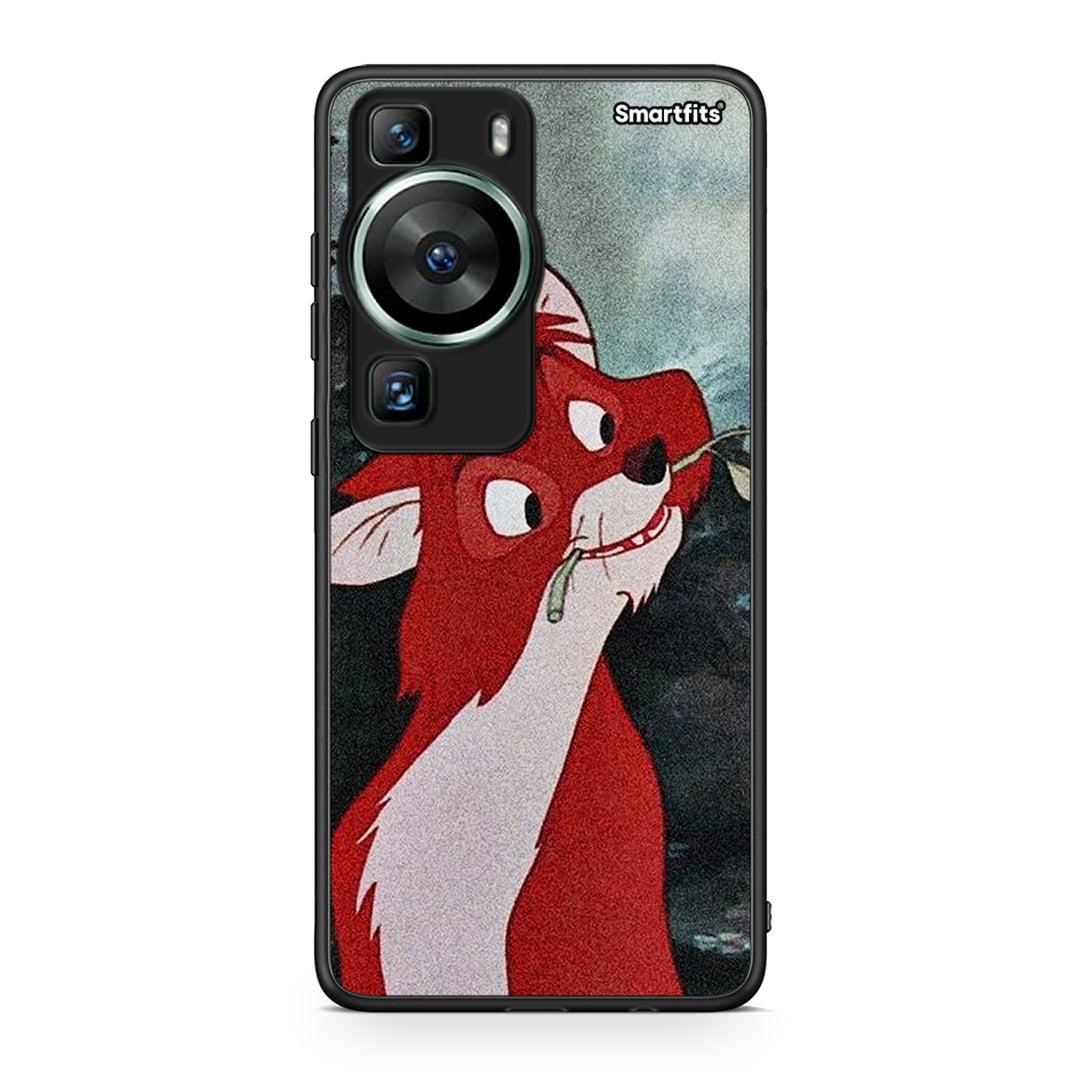Θήκη Huawei P60 Tod And Vixey Love 1 από τη Smartfits με σχέδιο στο πίσω μέρος και μαύρο περίβλημα | Huawei P60 Tod And Vixey Love 1 Case with Colorful Back and Black Bezels