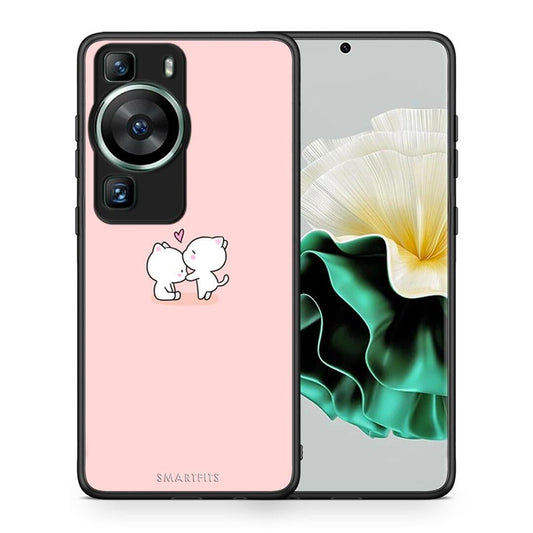 Θήκη Huawei P60 Valentine Love από τη Smartfits με σχέδιο στο πίσω μέρος και μαύρο περίβλημα | Huawei P60 Valentine Love Case with Colorful Back and Black Bezels
