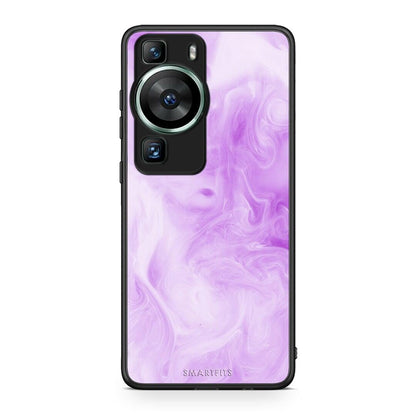 Θήκη Huawei P60 Watercolor Lavender από τη Smartfits με σχέδιο στο πίσω μέρος και μαύρο περίβλημα | Huawei P60 Watercolor Lavender Case with Colorful Back and Black Bezels