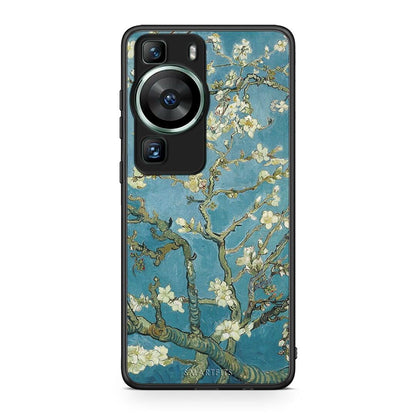 Θήκη Huawei P60 White Blossoms από τη Smartfits με σχέδιο στο πίσω μέρος και μαύρο περίβλημα | Huawei P60 White Blossoms Case with Colorful Back and Black Bezels