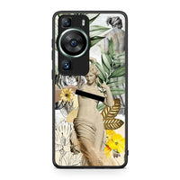 Thumbnail for Θήκη Huawei P60 Woman Statue από τη Smartfits με σχέδιο στο πίσω μέρος και μαύρο περίβλημα | Huawei P60 Woman Statue Case with Colorful Back and Black Bezels