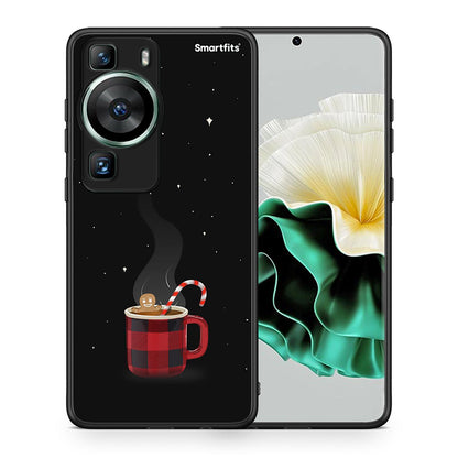 Θήκη Huawei P60 Xmas Bathing από τη Smartfits με σχέδιο στο πίσω μέρος και μαύρο περίβλημα | Huawei P60 Xmas Bathing Case with Colorful Back and Black Bezels