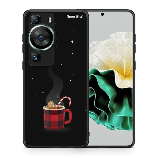 Θήκη Huawei P60 Xmas Bathing από τη Smartfits με σχέδιο στο πίσω μέρος και μαύρο περίβλημα | Huawei P60 Xmas Bathing Case with Colorful Back and Black Bezels