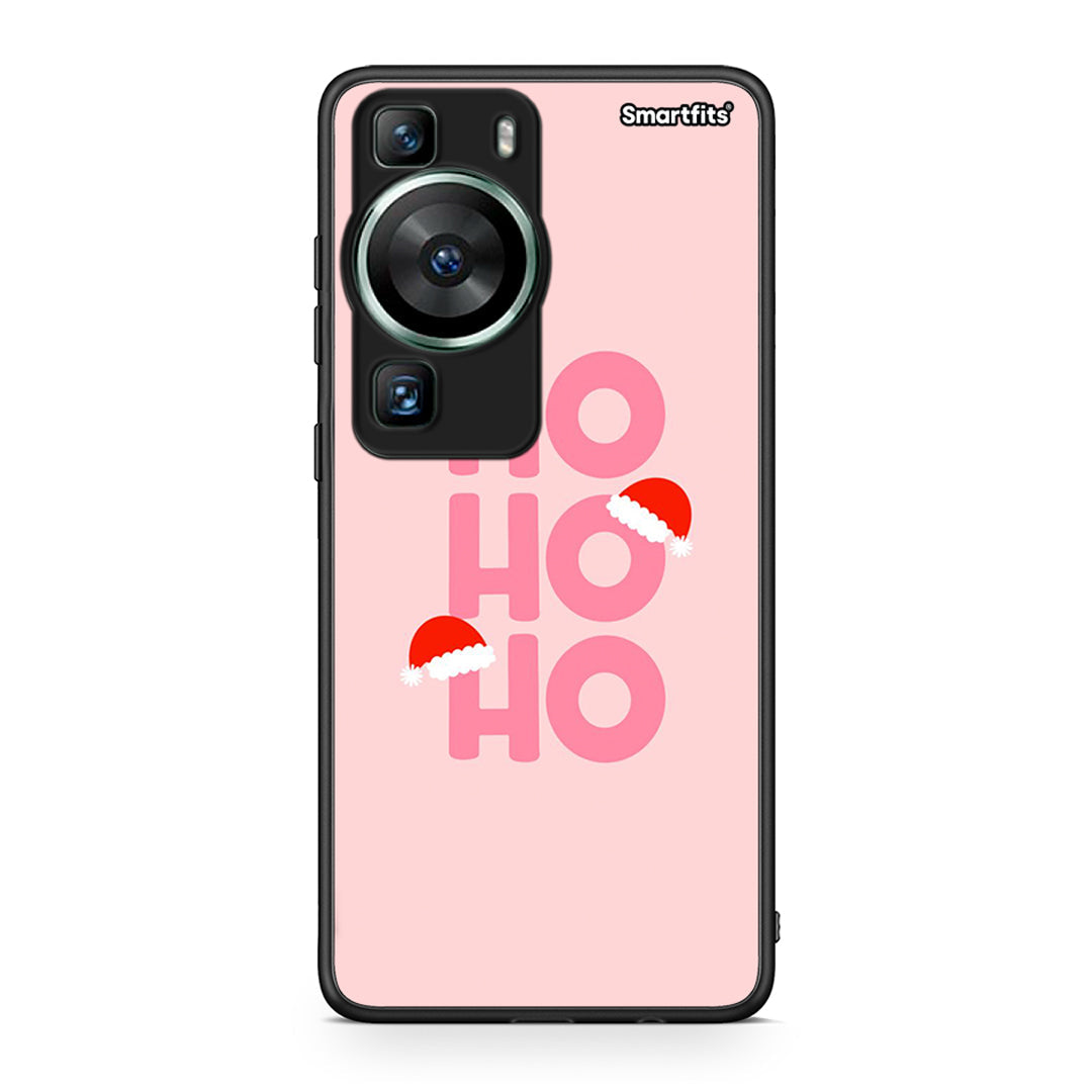 Θήκη Huawei P60 Xmas Ho Ho Ho από τη Smartfits με σχέδιο στο πίσω μέρος και μαύρο περίβλημα | Huawei P60 Xmas Ho Ho Ho Case with Colorful Back and Black Bezels