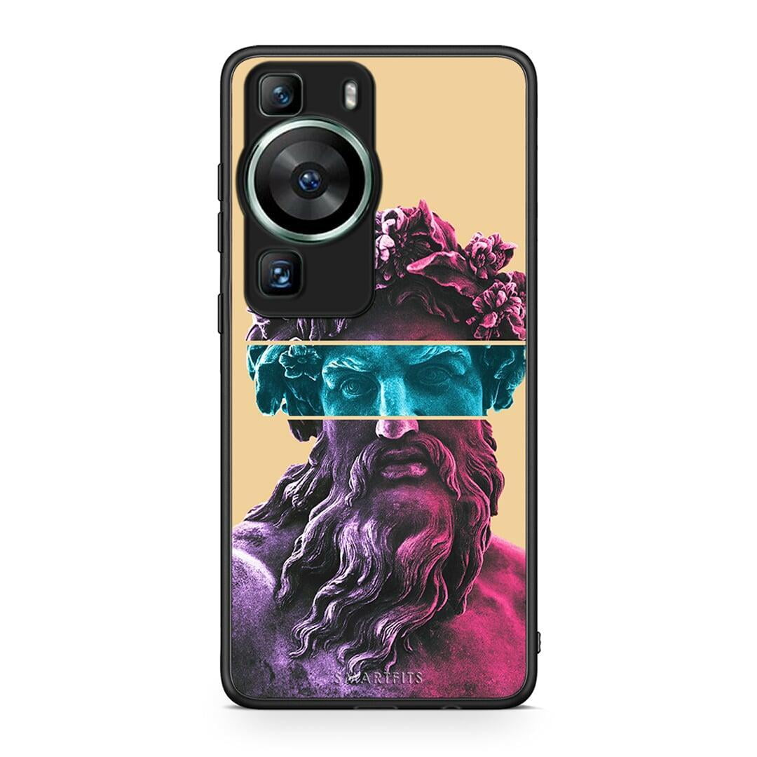 Θήκη Huawei P60 Zeus Art από τη Smartfits με σχέδιο στο πίσω μέρος και μαύρο περίβλημα | Huawei P60 Zeus Art Case with Colorful Back and Black Bezels