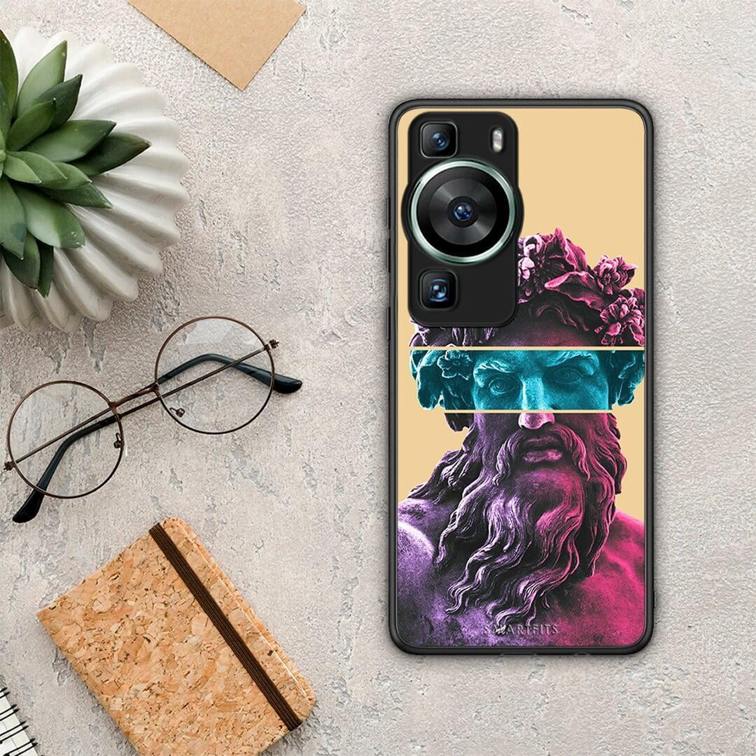 Θήκη Huawei P60 Zeus Art από τη Smartfits με σχέδιο στο πίσω μέρος και μαύρο περίβλημα | Huawei P60 Zeus Art Case with Colorful Back and Black Bezels