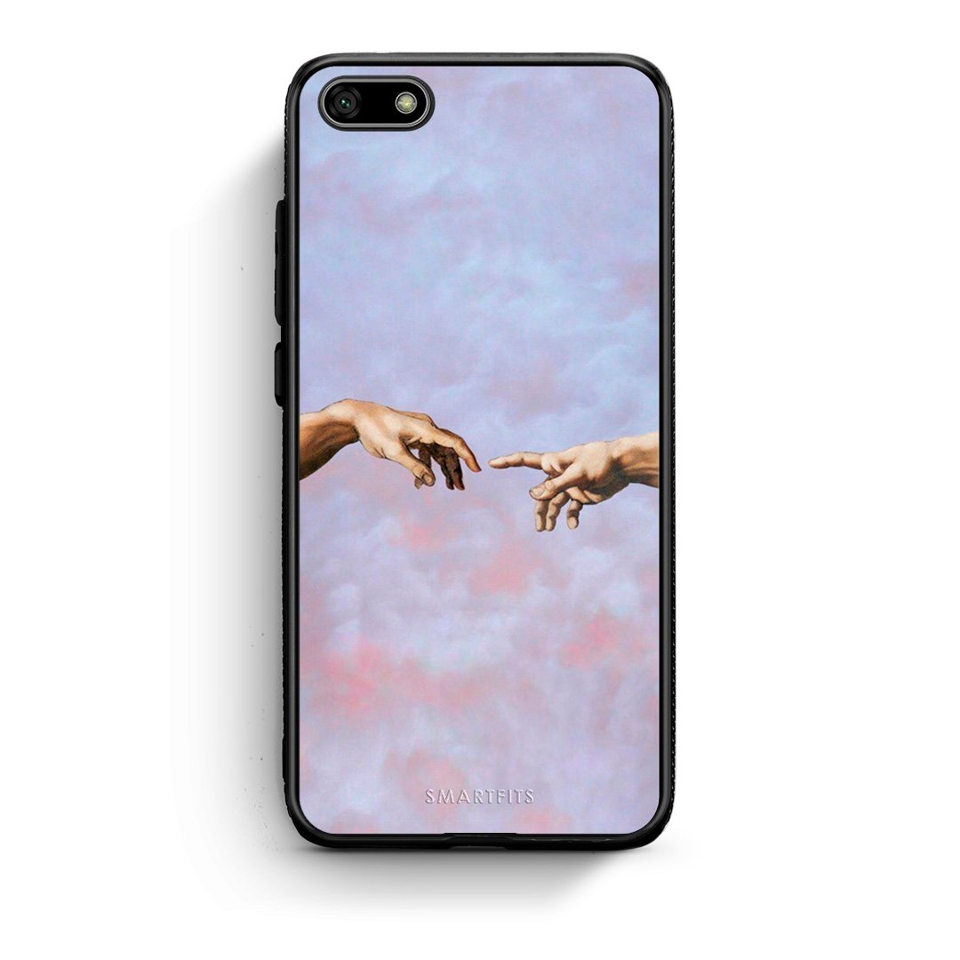 Huawei Y5 2018 Adam Hand θήκη από τη Smartfits με σχέδιο στο πίσω μέρος και μαύρο περίβλημα | Smartphone case with colorful back and black bezels by Smartfits
