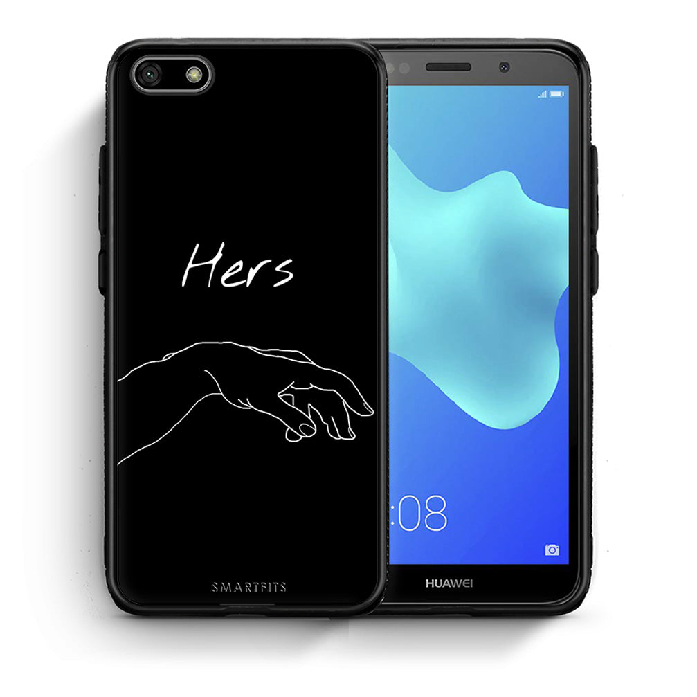 Θήκη Αγίου Βαλεντίνου Huawei Y5 2018 / Honor 7S Aeshetic Love 1 από τη Smartfits με σχέδιο στο πίσω μέρος και μαύρο περίβλημα | Huawei Y5 2018 / Honor 7S Aeshetic Love 1 case with colorful back and black bezels
