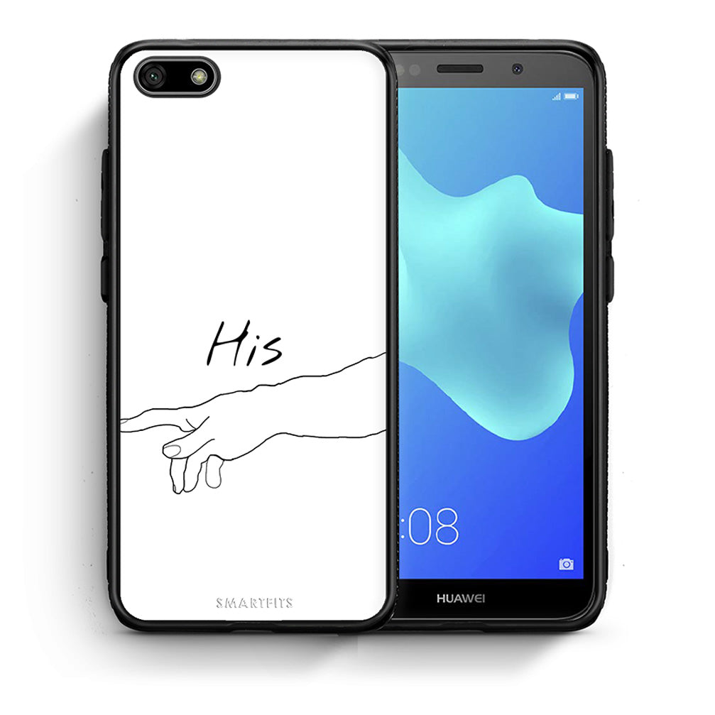 Θήκη Αγίου Βαλεντίνου Huawei Y5 2018 / Honor 7S Aeshetic Love 2 από τη Smartfits με σχέδιο στο πίσω μέρος και μαύρο περίβλημα | Huawei Y5 2018 / Honor 7S Aeshetic Love 2 case with colorful back and black bezels