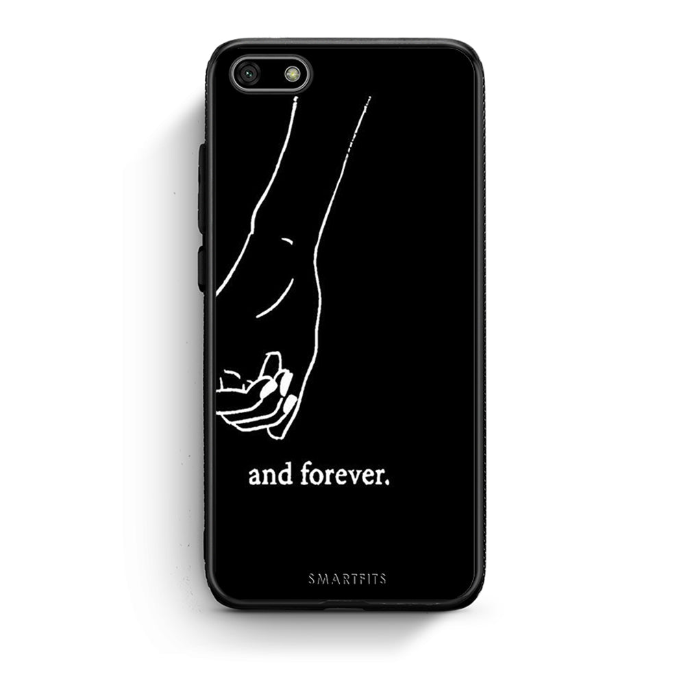 Huawei Y5 2018 Always & Forever 2 Θήκη Αγίου Βαλεντίνου από τη Smartfits με σχέδιο στο πίσω μέρος και μαύρο περίβλημα | Smartphone case with colorful back and black bezels by Smartfits