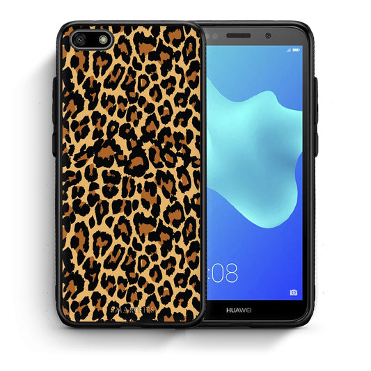 Θήκη Huawei Y5 2018/Honor 7S Leopard Animal από τη Smartfits με σχέδιο στο πίσω μέρος και μαύρο περίβλημα | Huawei Y5 2018/Honor 7S Leopard Animal case with colorful back and black bezels