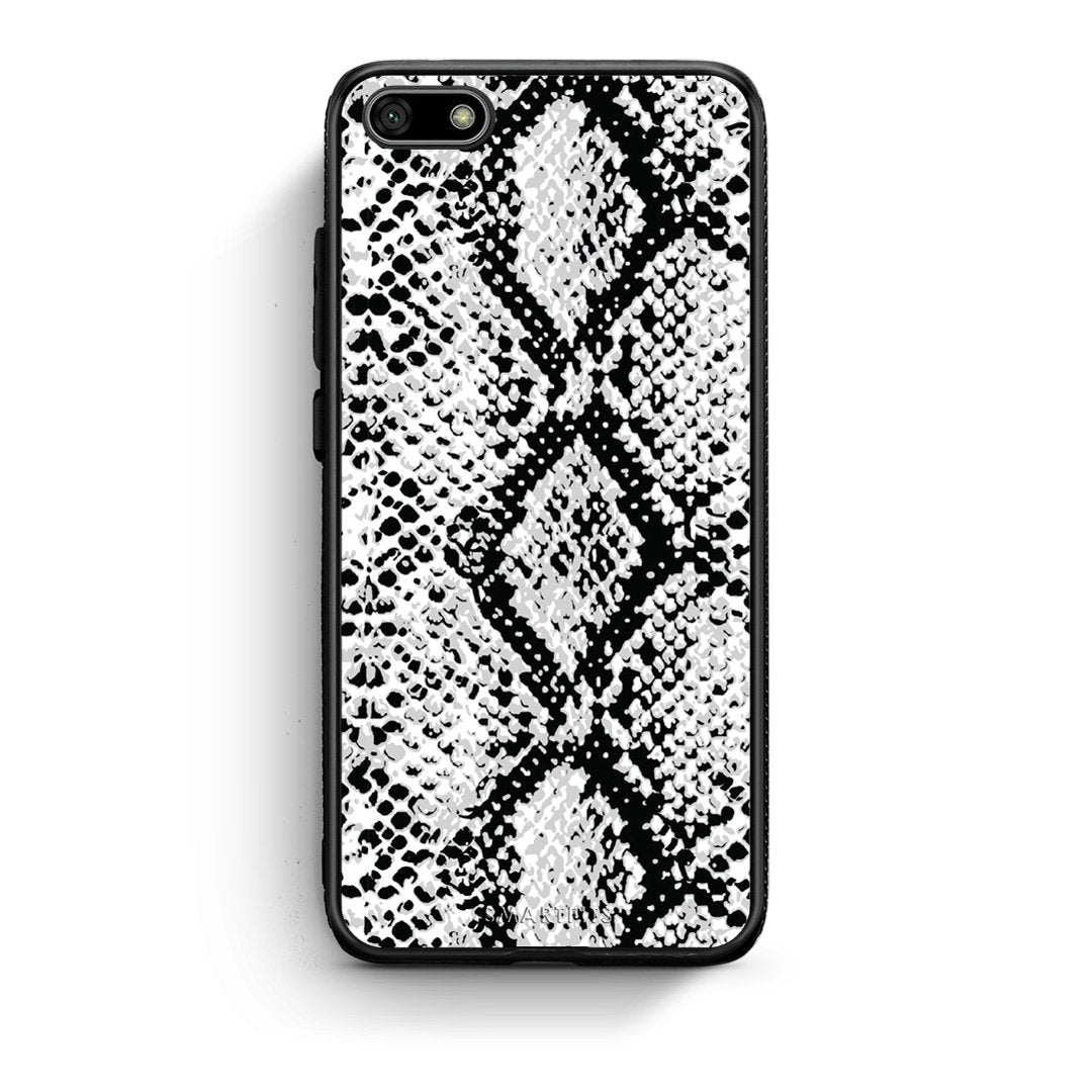 24 - Huawei Y5 2018 White Snake Animal case, cover, bumper