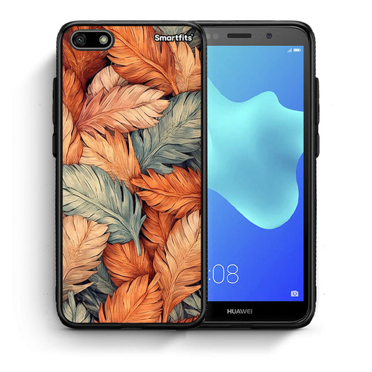 Θήκη Huawei Y5 2018 / Honor 7S Autumn Leaves από τη Smartfits με σχέδιο στο πίσω μέρος και μαύρο περίβλημα | Huawei Y5 2018 / Honor 7S Autumn Leaves case with colorful back and black bezels