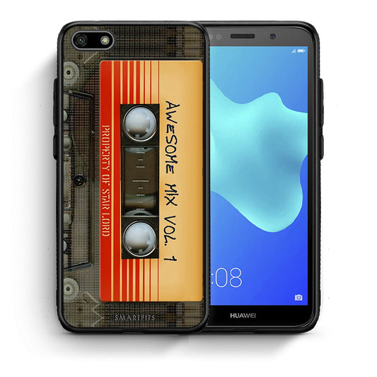 Θήκη Huawei Y5 2018/Honor 7S Awesome Mix από τη Smartfits με σχέδιο στο πίσω μέρος και μαύρο περίβλημα | Huawei Y5 2018/Honor 7S Awesome Mix case with colorful back and black bezels