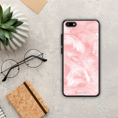 Boho Pink Feather - Huawei Y5 2018 / Honor 7S θήκη