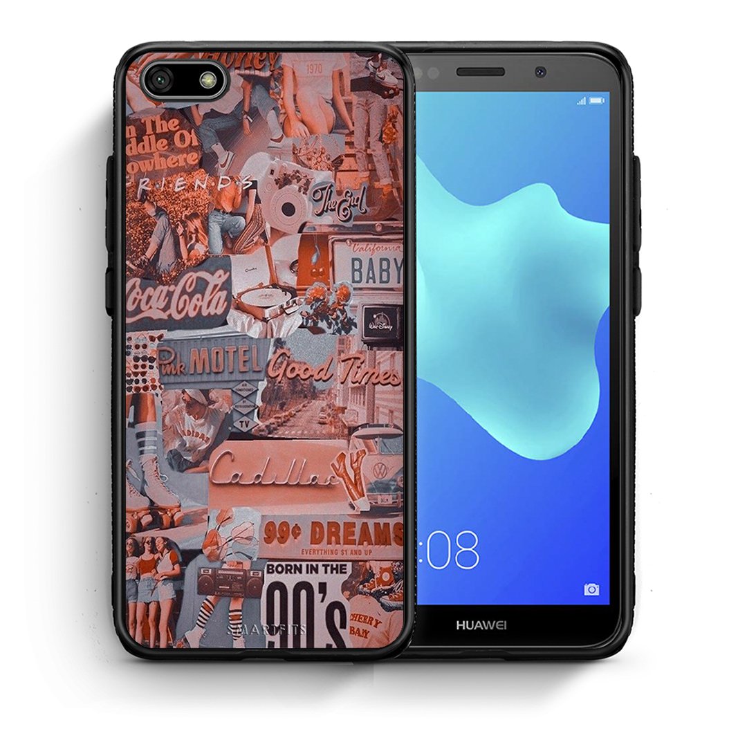Θήκη Huawei Y5 2018/Honor 7S Born In 90s από τη Smartfits με σχέδιο στο πίσω μέρος και μαύρο περίβλημα | Huawei Y5 2018/Honor 7S Born In 90s case with colorful back and black bezels