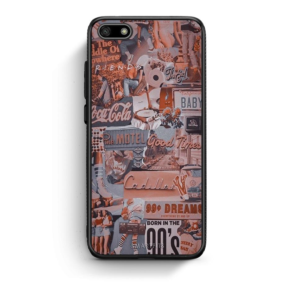 Huawei Y5 2018 Born In 90s θήκη από τη Smartfits με σχέδιο στο πίσω μέρος και μαύρο περίβλημα | Smartphone case with colorful back and black bezels by Smartfits