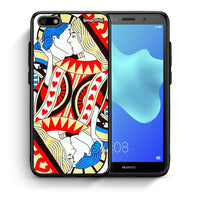 Thumbnail for Θήκη Huawei Y5 2018/Honor 7S Card Love από τη Smartfits με σχέδιο στο πίσω μέρος και μαύρο περίβλημα | Huawei Y5 2018/Honor 7S Card Love case with colorful back and black bezels
