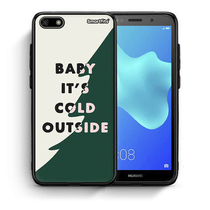 Θήκη Huawei Y5 2018/Honor 7S Cold Outside από τη Smartfits με σχέδιο στο πίσω μέρος και μαύρο περίβλημα | Huawei Y5 2018/Honor 7S Cold Outside case with colorful back and black bezels