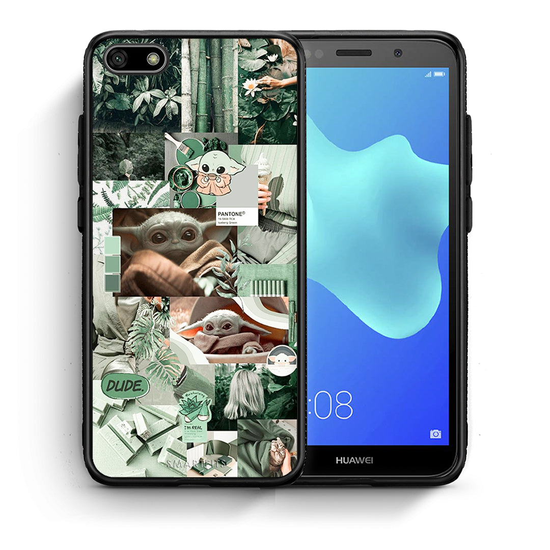 Θήκη Αγίου Βαλεντίνου Huawei Y5 2018 / Honor 7S Collage Dude από τη Smartfits με σχέδιο στο πίσω μέρος και μαύρο περίβλημα | Huawei Y5 2018 / Honor 7S Collage Dude case with colorful back and black bezels