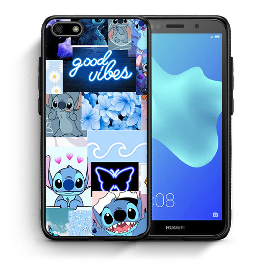 Θήκη Αγίου Βαλεντίνου Huawei Y5 2018 / Honor 7S Collage Good Vibes από τη Smartfits με σχέδιο στο πίσω μέρος και μαύρο περίβλημα | Huawei Y5 2018 / Honor 7S Collage Good Vibes case with colorful back and black bezels