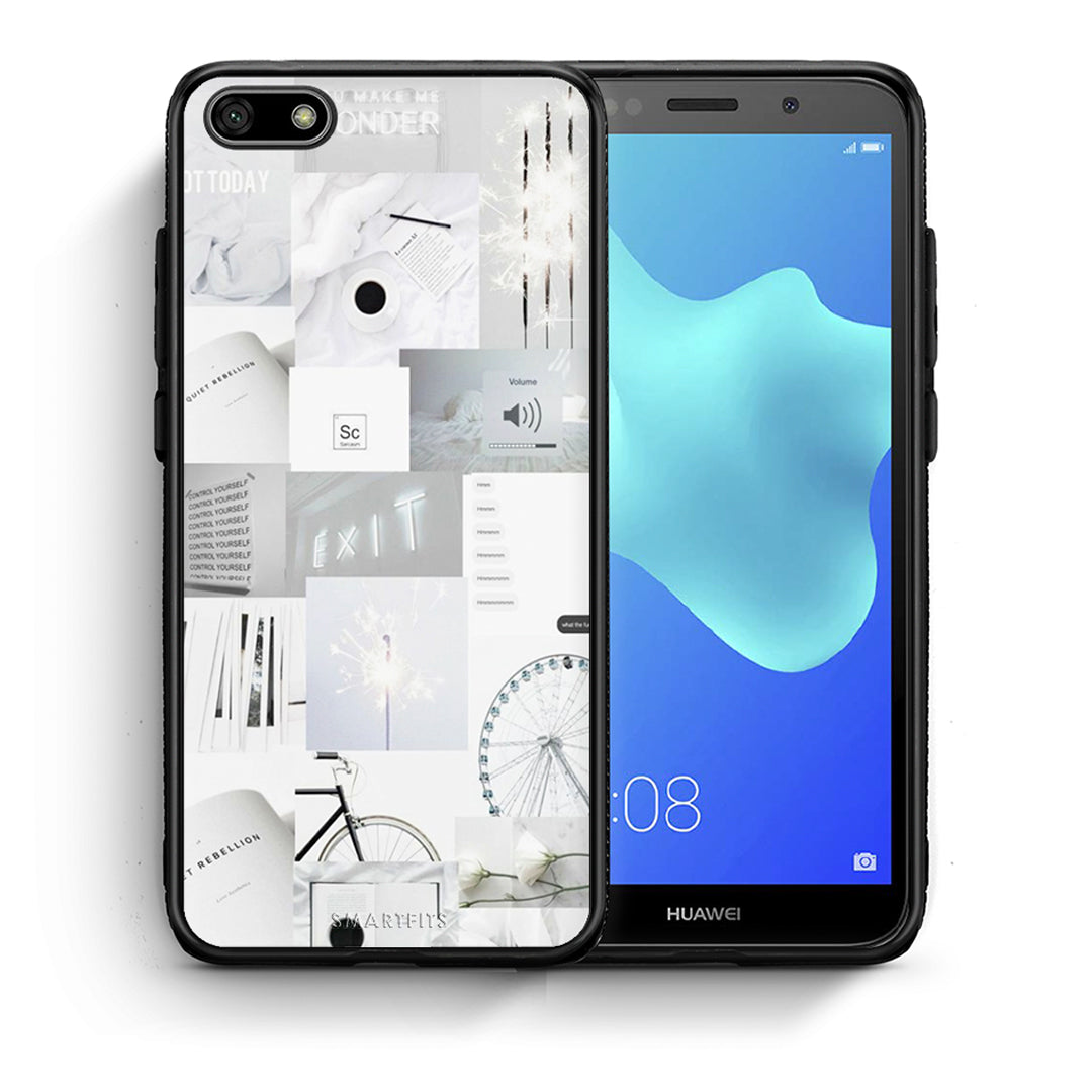 Θήκη Αγίου Βαλεντίνου Huawei Y5 2018 / Honor 7S Collage Make Me Wonder από τη Smartfits με σχέδιο στο πίσω μέρος και μαύρο περίβλημα | Huawei Y5 2018 / Honor 7S Collage Make Me Wonder case with colorful back and black bezels