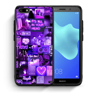 Thumbnail for Θήκη Αγίου Βαλεντίνου Huawei Y5 2018 / Honor 7S Collage Stay Wild από τη Smartfits με σχέδιο στο πίσω μέρος και μαύρο περίβλημα | Huawei Y5 2018 / Honor 7S Collage Stay Wild case with colorful back and black bezels