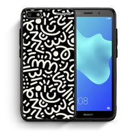 Thumbnail for Θήκη Huawei Y5 2018 / Honor 7S Doodle Art από τη Smartfits με σχέδιο στο πίσω μέρος και μαύρο περίβλημα | Huawei Y5 2018 / Honor 7S Doodle Art case with colorful back and black bezels