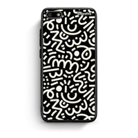 Thumbnail for Huawei Y5 2018 Doodle Art Θήκη από τη Smartfits με σχέδιο στο πίσω μέρος και μαύρο περίβλημα | Smartphone case with colorful back and black bezels by Smartfits