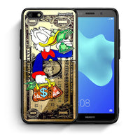 Thumbnail for Θήκη Huawei Y5 2018 / Honor 7S Duck Money από τη Smartfits με σχέδιο στο πίσω μέρος και μαύρο περίβλημα | Huawei Y5 2018 / Honor 7S Duck Money case with colorful back and black bezels