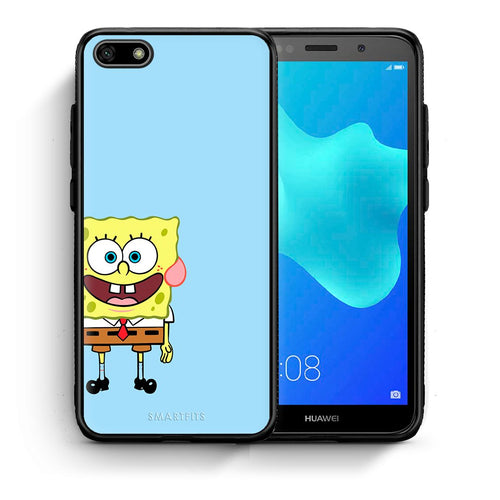Θήκη Huawei Y5 2018/Honor 7S Friends Bob από τη Smartfits με σχέδιο στο πίσω μέρος και μαύρο περίβλημα | Huawei Y5 2018/Honor 7S Friends Bob case with colorful back and black bezels
