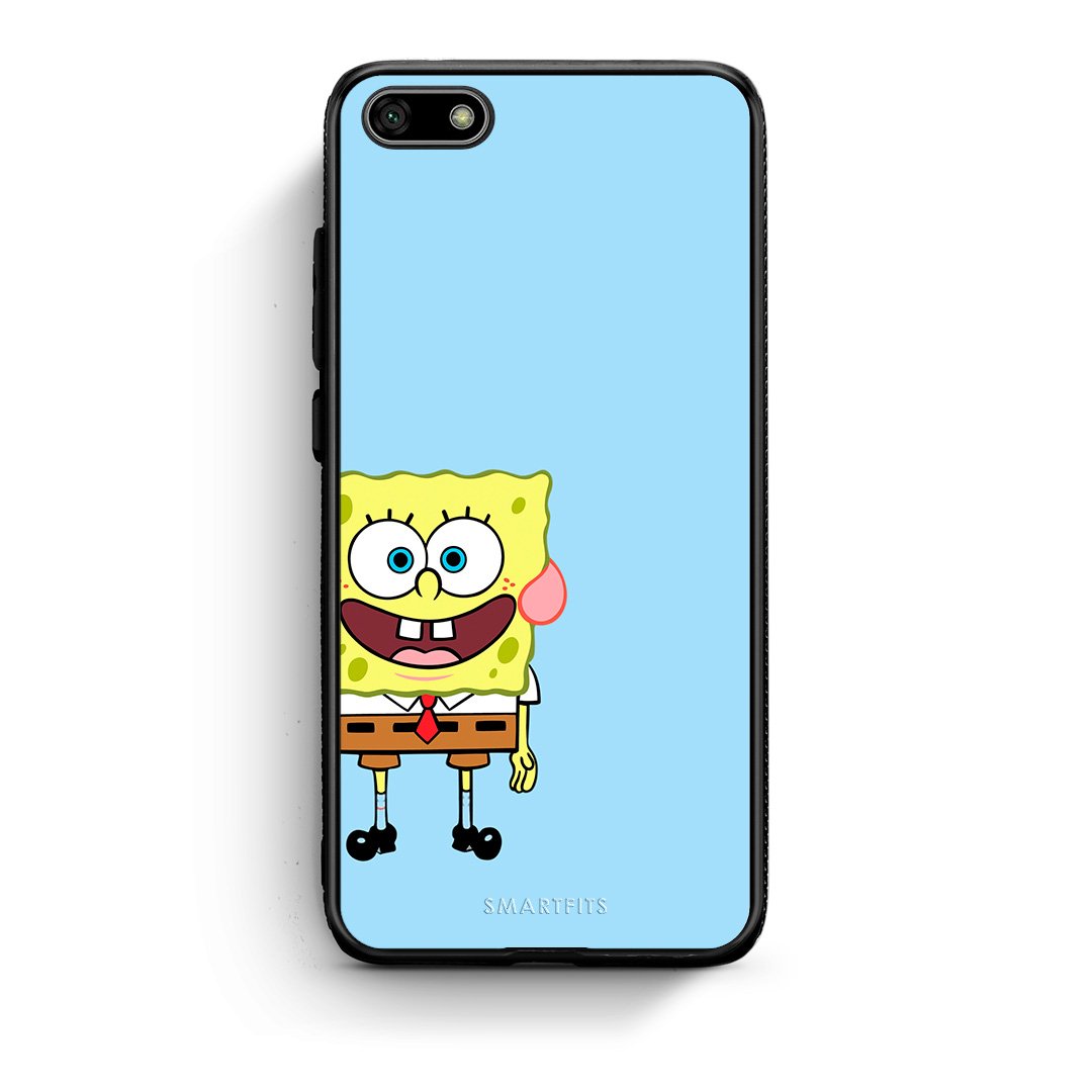 Huawei Y5 2018 Friends Bob θήκη από τη Smartfits με σχέδιο στο πίσω μέρος και μαύρο περίβλημα | Smartphone case with colorful back and black bezels by Smartfits