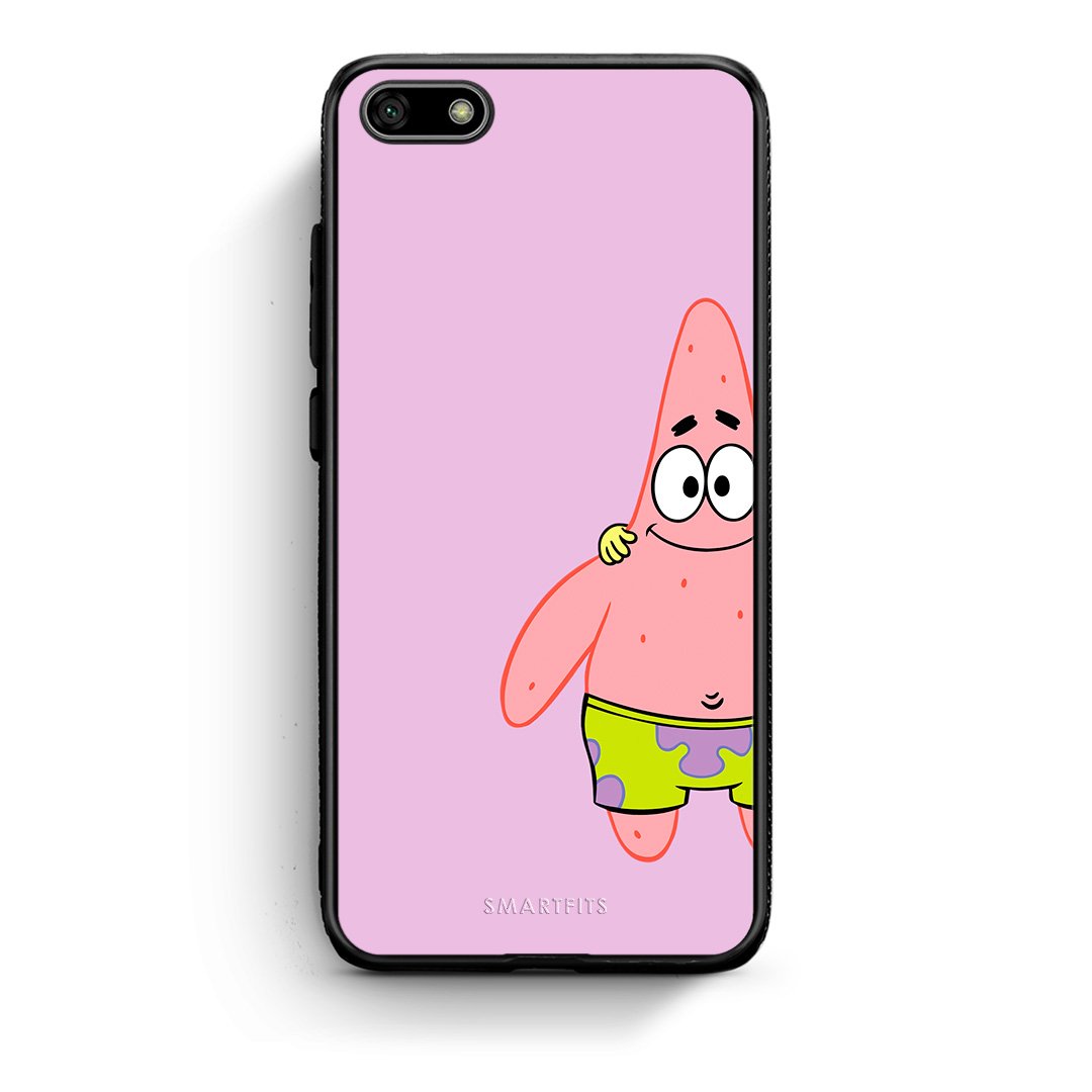Huawei Y5 2018  Friends Patrick θήκη από τη Smartfits με σχέδιο στο πίσω μέρος και μαύρο περίβλημα | Smartphone case with colorful back and black bezels by Smartfits