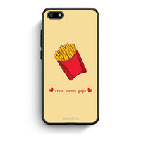 Thumbnail for Huawei Y5 2018 Fries Before Guys Θήκη Αγίου Βαλεντίνου από τη Smartfits με σχέδιο στο πίσω μέρος και μαύρο περίβλημα | Smartphone case with colorful back and black bezels by Smartfits
