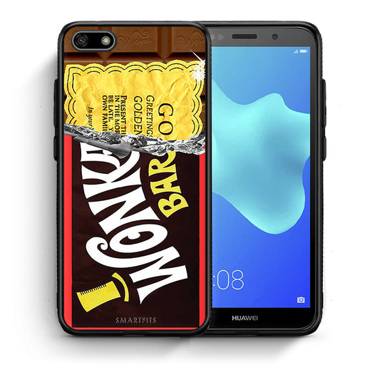 Θήκη Huawei Y5 2018/Honor 7S Golden Ticket από τη Smartfits με σχέδιο στο πίσω μέρος και μαύρο περίβλημα | Huawei Y5 2018/Honor 7S Golden Ticket case with colorful back and black bezels
