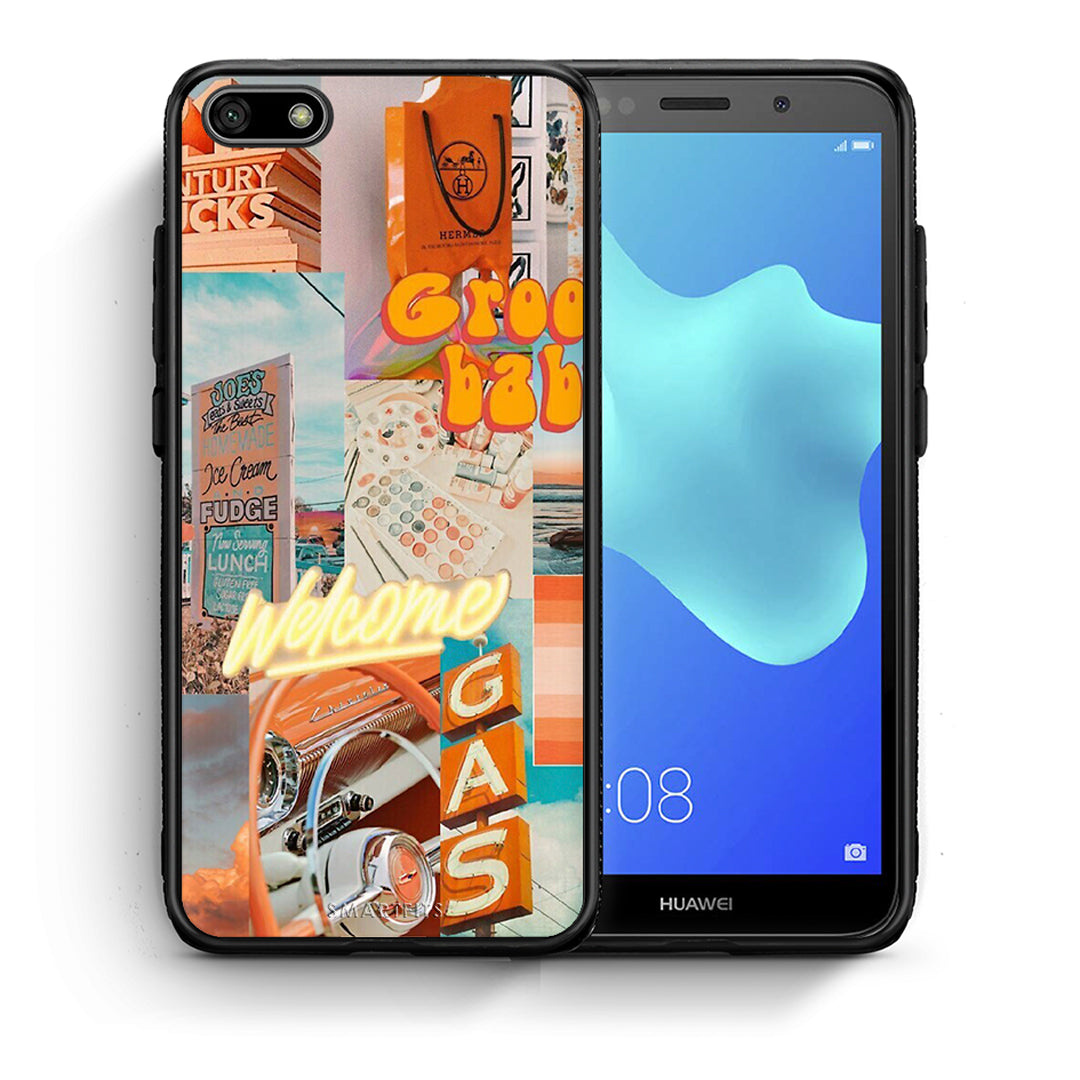 Θήκη Αγίου Βαλεντίνου Huawei Y5 2018 / Honor 7S Groovy Babe από τη Smartfits με σχέδιο στο πίσω μέρος και μαύρο περίβλημα | Huawei Y5 2018 / Honor 7S Groovy Babe case with colorful back and black bezels