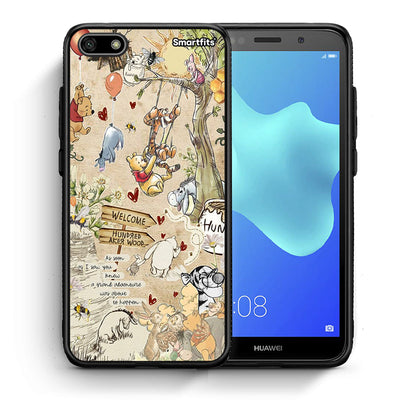 Θήκη Huawei Y5 2018/Honor 7S Happy Friends από τη Smartfits με σχέδιο στο πίσω μέρος και μαύρο περίβλημα | Huawei Y5 2018/Honor 7S Happy Friends case with colorful back and black bezels