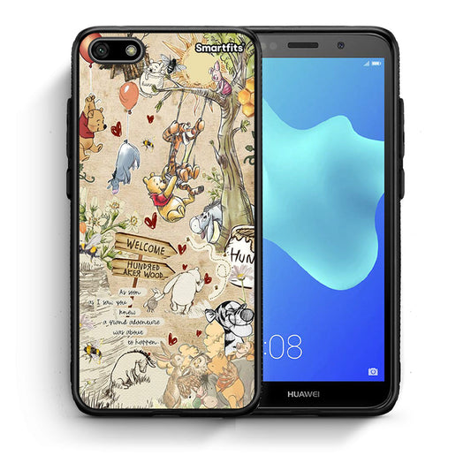 Θήκη Huawei Y5 2018/Honor 7S Happy Friends από τη Smartfits με σχέδιο στο πίσω μέρος και μαύρο περίβλημα | Huawei Y5 2018/Honor 7S Happy Friends case with colorful back and black bezels