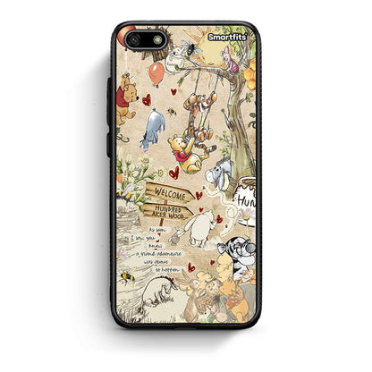 Huawei Y5 2018 Happy Friends θήκη από τη Smartfits με σχέδιο στο πίσω μέρος και μαύρο περίβλημα | Smartphone case with colorful back and black bezels by Smartfits