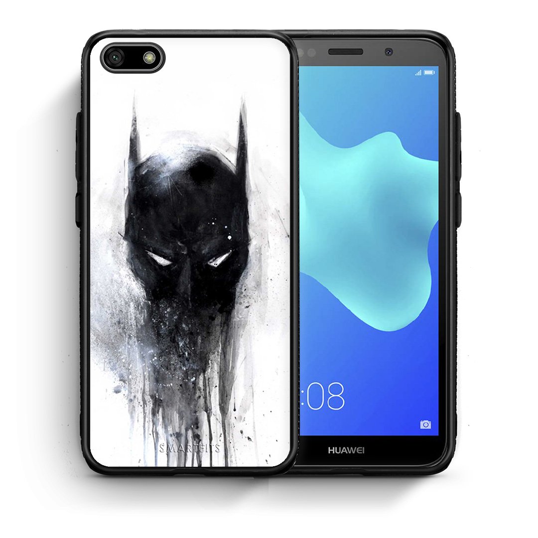 Θήκη Huawei Y5 2018/Honor 7S Paint Bat Hero από τη Smartfits με σχέδιο στο πίσω μέρος και μαύρο περίβλημα | Huawei Y5 2018/Honor 7S Paint Bat Hero case with colorful back and black bezels