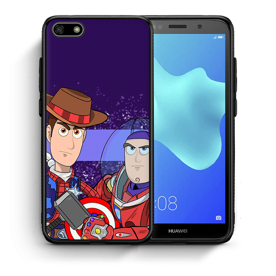 Θήκη Huawei Y5 2018/Honor 7S Infinity Story από τη Smartfits με σχέδιο στο πίσω μέρος και μαύρο περίβλημα | Huawei Y5 2018/Honor 7S Infinity Story case with colorful back and black bezels