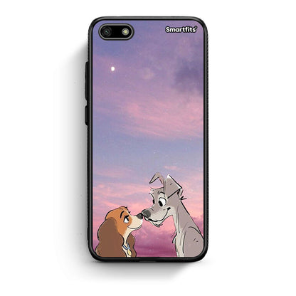 Huawei Y5 2018 Lady And Tramp θήκη από τη Smartfits με σχέδιο στο πίσω μέρος και μαύρο περίβλημα | Smartphone case with colorful back and black bezels by Smartfits