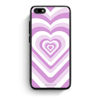 Thumbnail for Huawei Y5 2018 Lilac Hearts θήκη από τη Smartfits με σχέδιο στο πίσω μέρος και μαύρο περίβλημα | Smartphone case with colorful back and black bezels by Smartfits